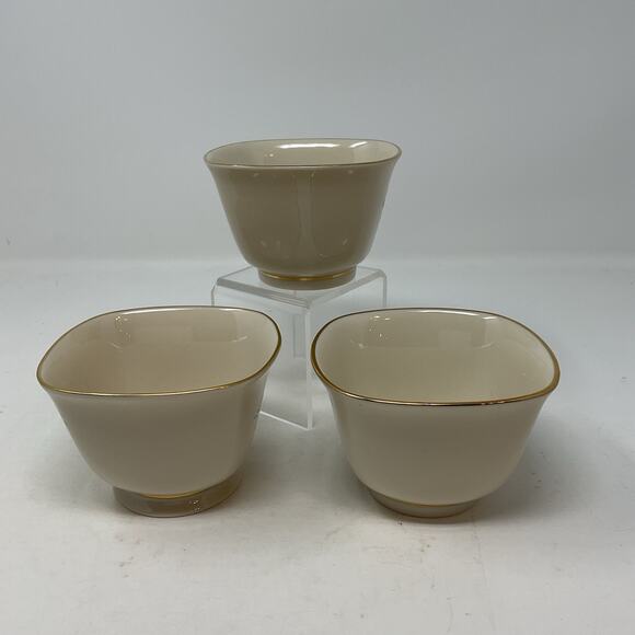 Lenox Holiday Dimension Square Treat Bowls Set Of 3 Christmas Holly Berry Candy - Picture 4 of 13